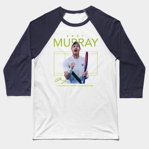 Andy Murray Baseball T-Shirt by Juantamad